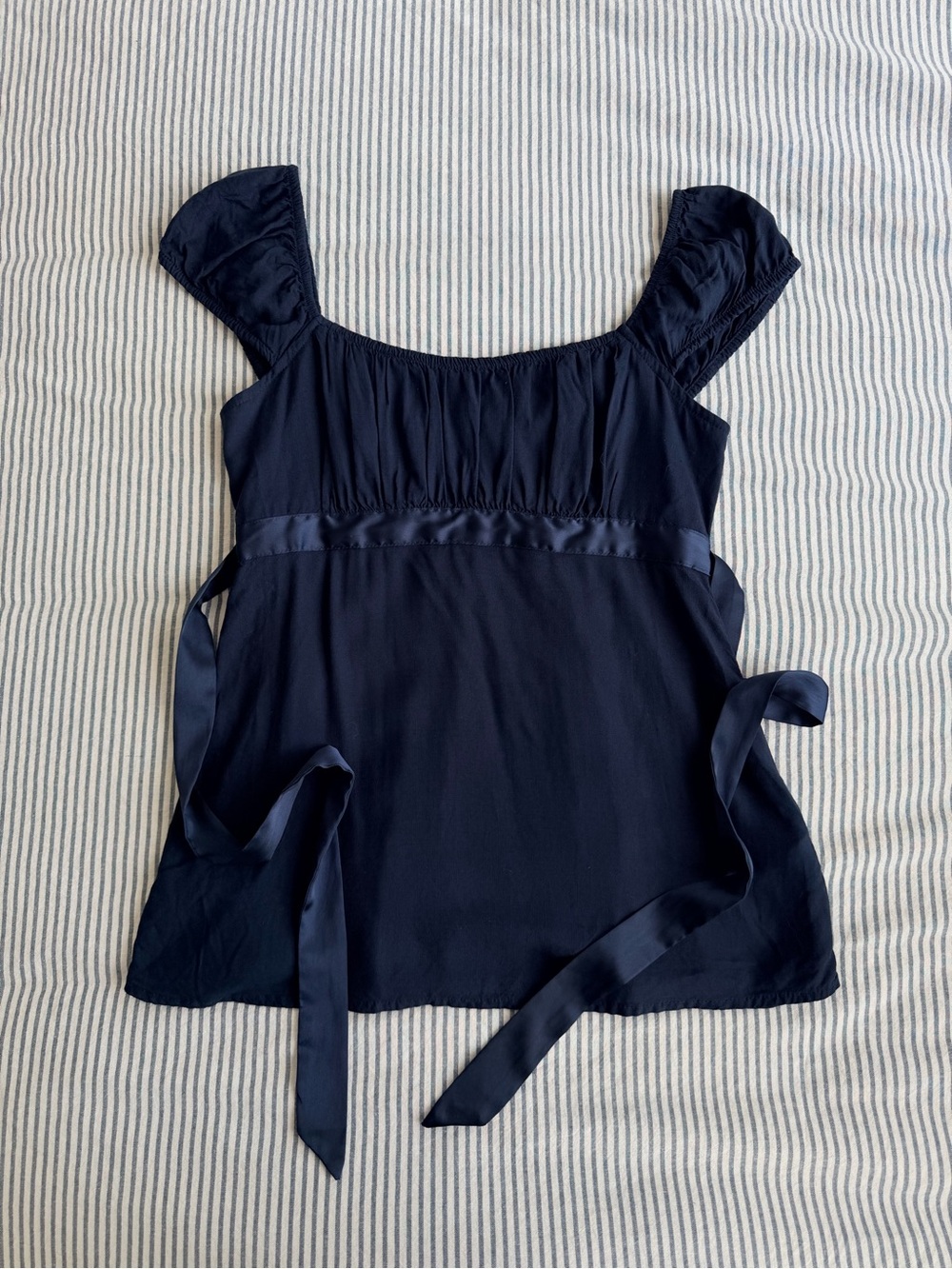 hollister navy babydoll top
